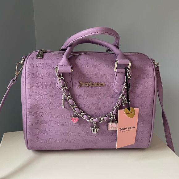 NWT JUICY COUTURE Princess Charming Large Satchel in Lavender - Picture 4 of 10